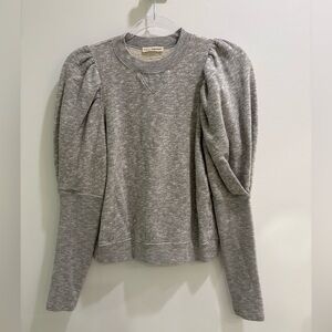Ulla Johnson Gray Puff Sleeve Sweatshirt